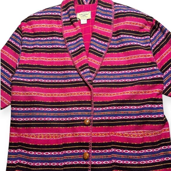 Vintage Gym Tonic Collection Jacket Women’s OS Wool Southwestern Striped Sweater - Picture 4 of 8